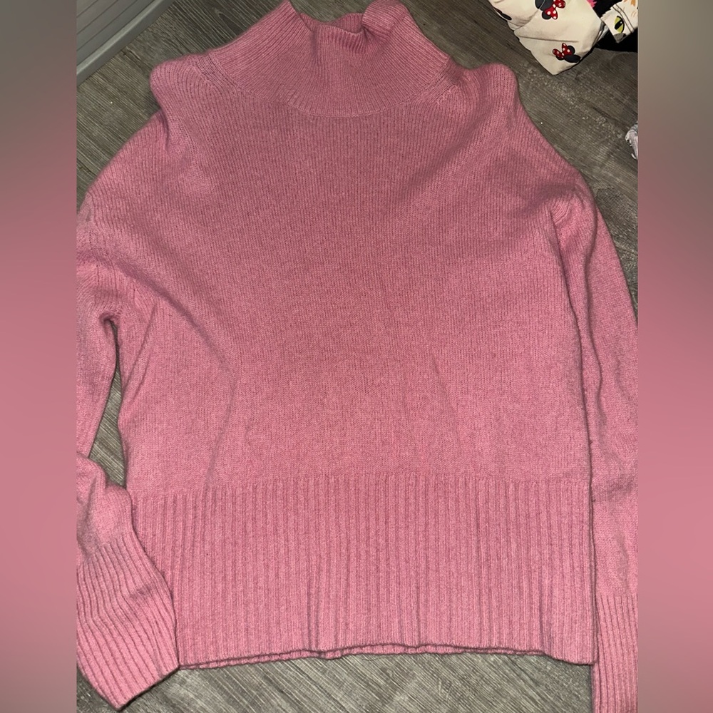 GUC XS Everlane pink cashmere wool turtleneck